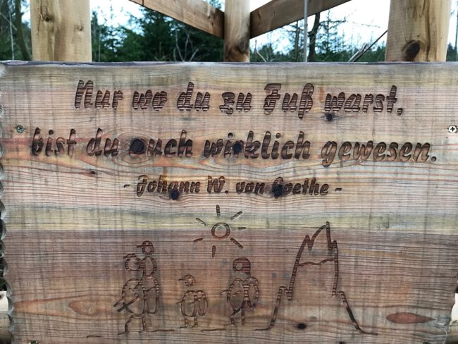 Nur wo du zu Fuss