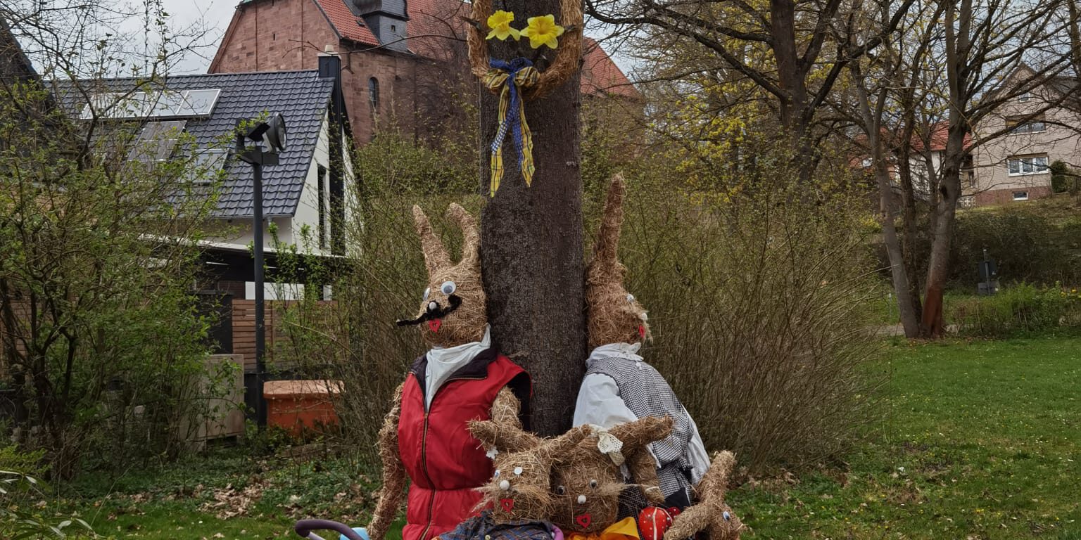 Osterdekoration_Hasenfamilie